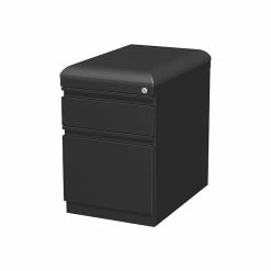 Staples 2-Drawer Vertical File Cabinet, Locking, Letter/Legal, Black, 19.88"D (25174D)