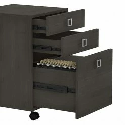 Office By Kathy Ireland® Echo 3-Drawer Vertical File Cabinet, Mobile, Letter, Charcoal Maple, 16" (KI60301-03) -File Cabinets Shop unnamed file 2157