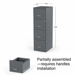 Staples 4-Drawer Light Duty Vertical File Cabinet, Locking, Letter, Charcoal, 18" D (52148) -File Cabinets Shop unnamed file 2186