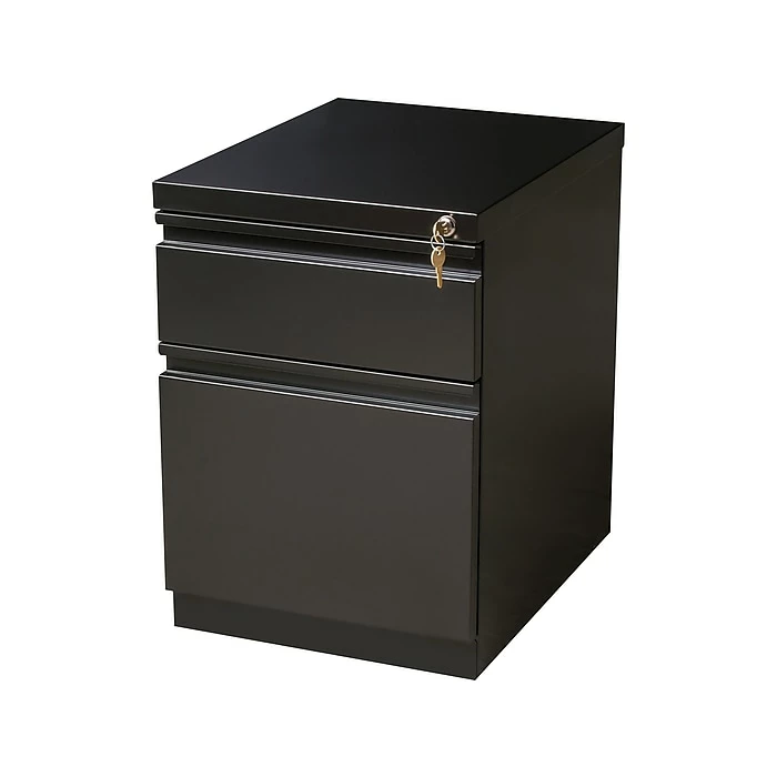 Staples 2-Drawer Vertical File Cabinet, Locking, Black, Letter, 19.88"D (28881D) 3 Staples 2-Drawer Vertical File Cabinet, Locking, Black, Letter, 19.88"D (28881D)