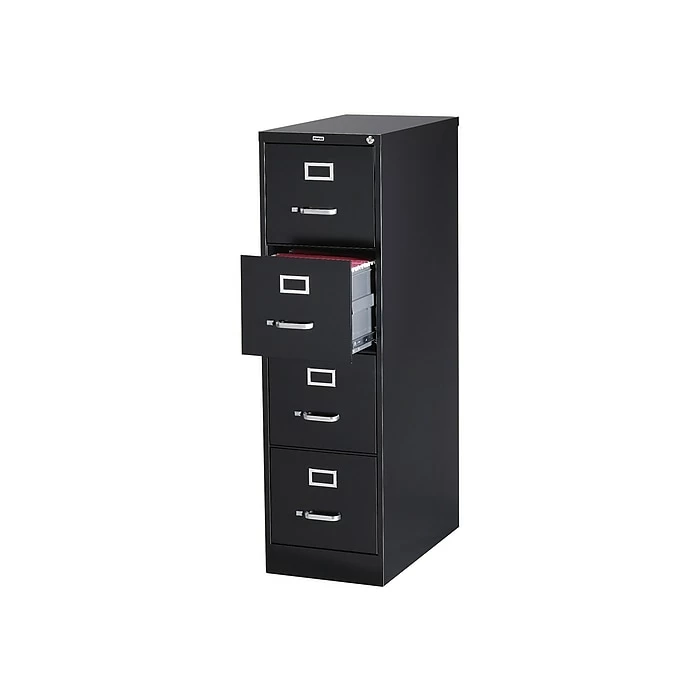 Staples 4-Drawer Vertical File Cabinet, Locking, Letter, Gray, 25"D (25163D) 4 Staples 4-Drawer Vertical File Cabinet, Locking, Letter, Gray, 25"D (25163D) - Image 2