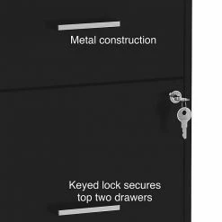 Staples 4-Drawer Light Duty Vertical File Cabinet, Locking, Letter, Black, 18"D (52152) -File Cabinets Shop unnamed file 2201