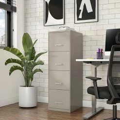 Staples 4-Drawer Light Duty Vertical File Cabinet, Locking, Letter, Putty, 18"D (52147) -File Cabinets Shop unnamed file 2214
