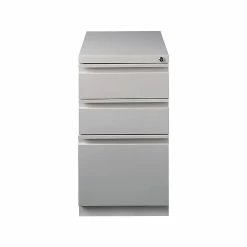 Staples 3-Drawer Vertical File Cabinet, Locking, Letter, Putty/Beige, 22.88"D (25168D)