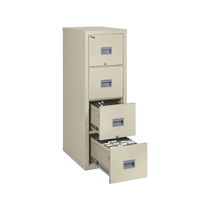FireKing Patriot 4-Drawer Vertical File Cabinet, Fire Resistant, Letter/Legal, Beige, 25"D DOCK(4P1825-CPA) 4 FireKing Patriot 4-Drawer Vertical File Cabinet, Fire Resistant, Letter/Legal, Beige, 25"D DOCK(4P1825-CPA) - Image 2