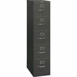 HON 310 Series 5-Drawer Vertical File Cabinet, Letter Size, Charcoal, 26 1/2"D (HON315PS) -File Cabinets Shop unnamed file 2236