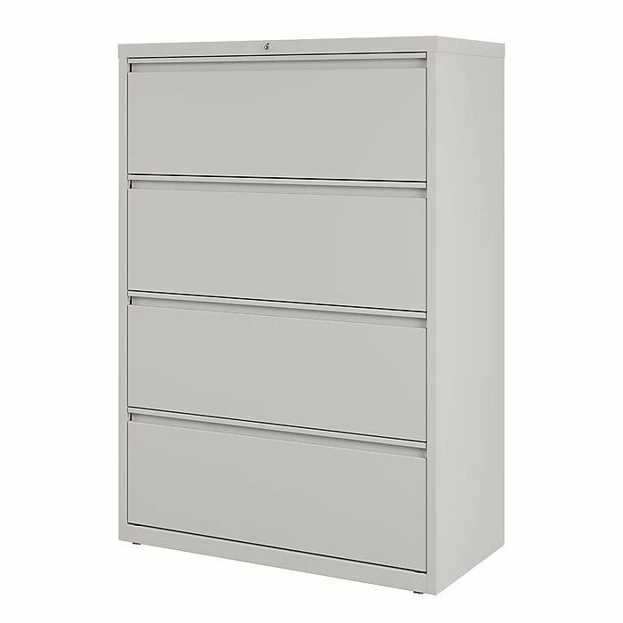 Staples 4-Drawer Lateral File Cabinet, Locking, Letter/Legal, Gray, 36"W (20299D) 5 Staples 4-Drawer Lateral File Cabinet, Locking, Letter/Legal, Gray, 36"W (20299D) - Image 3