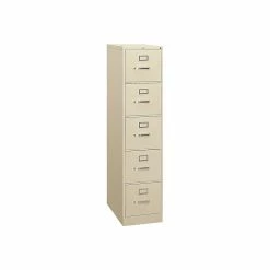 HON 310 Series 5-Drawer Vertical File Cabinet, Locking, Letter, Black, 26.5"D (H315.P.P) -File Cabinets Shop unnamed file 2250