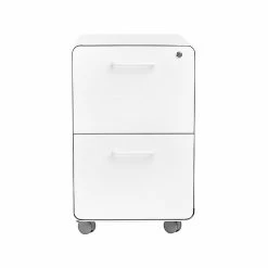 Poppin Stow 2-Drawer Vertical File Cabinet, Locking, Letter/Legal, White, 20"D (100914) -File Cabinets Shop unnamed file 2271