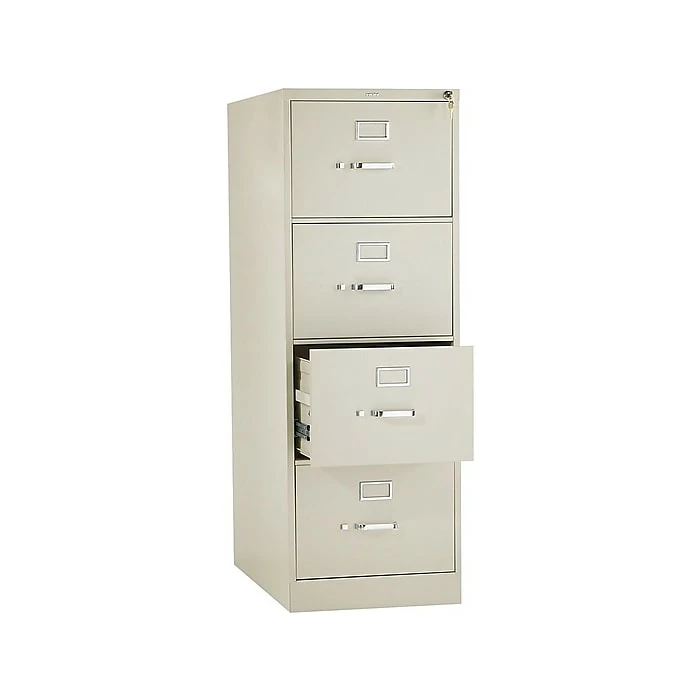 HON 310 Series 4-Drawer Vertical File Cabinet, Locking, Legal, Putty/Beige, 26.5"D (H314C.P.L) 4 HON 310 Series 4-Drawer Vertical File Cabinet, Locking, Legal, Putty/Beige, 26.5"D (H314C.P.L) - Image 2