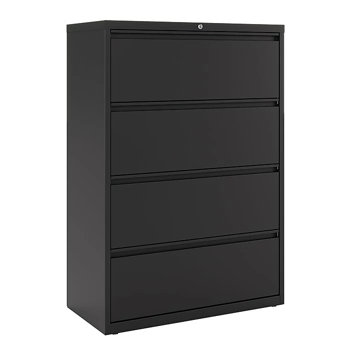 Staples 4-Drawer Lateral File Cabinet, Locking, Letter/Legal, Gray, 36"W (20299D) 11 Staples 4-Drawer Lateral File Cabinet, Locking, Letter/Legal, Gray, 36"W (20299D) - Image 9