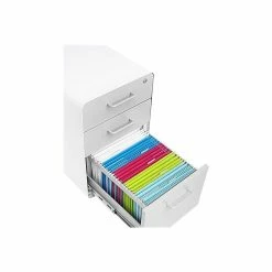Poppin Stow 3-Drawer Vertical File Cabinet, Locking, Letter/Legal, Multicolor, 20"D (101251) -File Cabinets Shop unnamed file 2315
