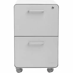 Poppin White + Light Gray Stow File Cabinet With Casters, 2-Drawer, Letter/Legal Size -File Cabinets Shop unnamed file 2321