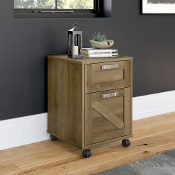 Kathy Ireland® Home By Bush Furniture 2-Drawer Vertical File Cabinet, Mobile, Letter/Legal, Reclaimed Pine, 17" -File Cabinets Shop unnamed file 2345