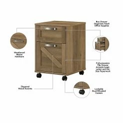 Kathy Ireland® Home By Bush Furniture 2-Drawer Vertical File Cabinet, Mobile, Letter/Legal, Reclaimed Pine, 17" -File Cabinets Shop unnamed file 2346