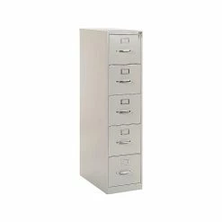 HON 310 Series 5-Drawer Vertical File Cabinet, Locking, Letter, Gray, 26.5"D (H315.P.Q) -File Cabinets Shop unnamed file 2368