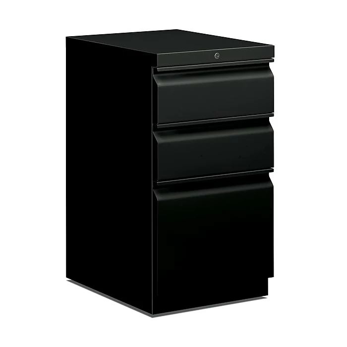 HON® Brigade® 3 Drawer Vertical File Cabinet, Black, Letter, Mobile, 20"D (HON33720RP) 3 HON® Brigade® 3 Drawer Vertical File Cabinet, Black, Letter, Mobile, 20"D (HON33720RP)