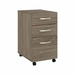 Bush Business Furniture Studio C 3 Drawer Mobile File Cabinet, Modern Hickory (SCF216MHSU)