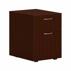 HON Mod 2-Drawer Vertical File Cabinet, Letter/Legal, Traditional Mahogany, 20" (HLPLPMBFLTM1)