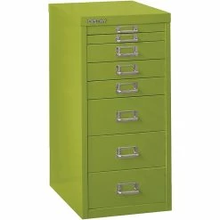 Bindertek Bisley Eight Drawer Steel Multidrawer, Green, Letter/A4 (MD8-GR)