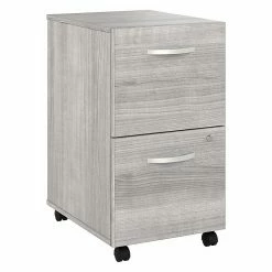 Bush Business Furniture Studio A 2-Drawer Mobile File Cabinet, Locking, Letter/Legal, Platinum Gray, 20" (SDF116PGSU-Z)