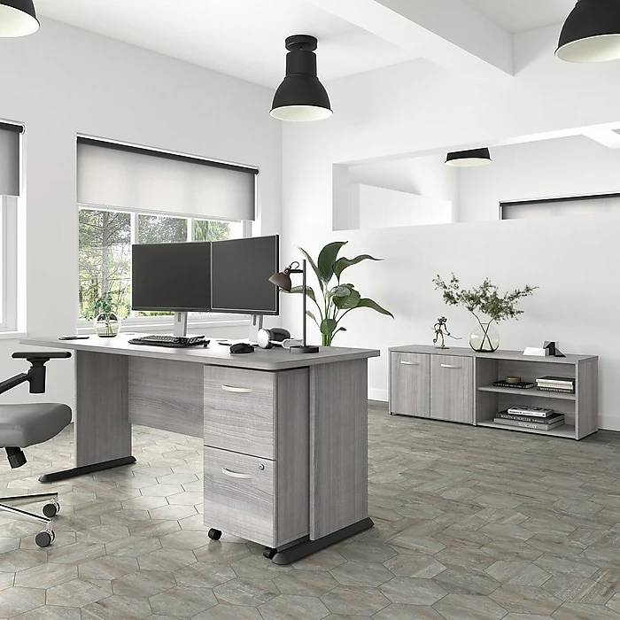 Bush Business Furniture Studio A 2-Drawer Mobile File Cabinet, Locking, Letter/Legal, Platinum Gray, 20" (SDF116PGSU-Z) 8 Bush Business Furniture Studio A 2-Drawer Mobile File Cabinet, Locking, Letter/Legal, Platinum Gray, 20" (SDF116PGSU-Z) - Image 6