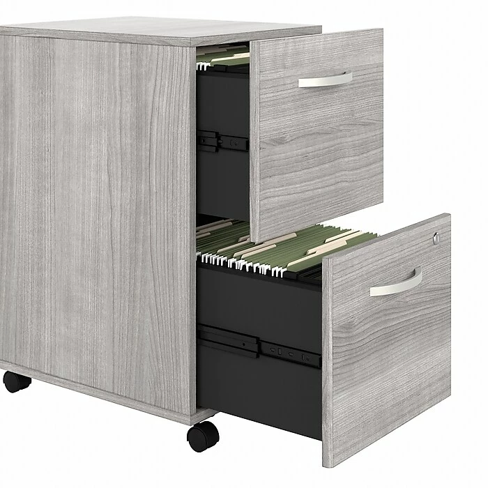 Bush Business Furniture Studio A 2-Drawer Mobile File Cabinet, Locking, Letter/Legal, Platinum Gray, 20" (SDF116PGSU-Z) 10 Bush Business Furniture Studio A 2-Drawer Mobile File Cabinet, Locking, Letter/Legal, Platinum Gray, 20" (SDF116PGSU-Z) - Image 8