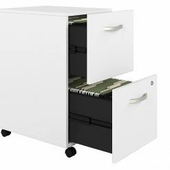 Bush Business Furniture Studio A 2-Drawer Mobile File Cabinet, Locking, Letter/Legal, White, 20" (SDF116WHSU-Z) -File Cabinets Shop unnamed file 2453