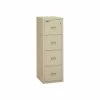 FireKing Turtle 4-Drawer Vertical File Cabinet, Fire Resistant, Letter/Legal, Beige, 22.13"D (4R1822-CPA)