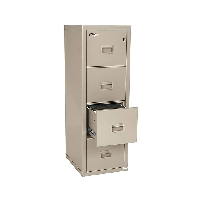 FireKing Turtle 4-Drawer Vertical File Cabinet, Fire Resistant, Letter/Legal, Beige, 22.13"D (4R1822-CPA) 4 FireKing Turtle 4-Drawer Vertical File Cabinet, Fire Resistant, Letter/Legal, Beige, 22.13"D (4R1822-CPA) - Image 2