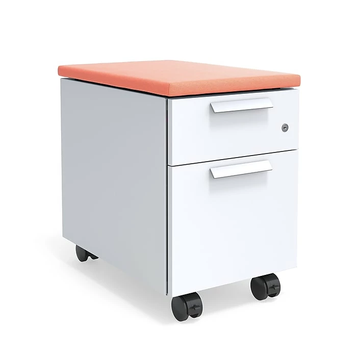 Union & Scale™ Lewis™ 2-Drawer Mobile Pedestal, Letter/Legal Size, Salmon (UN55952) 3 Union & Scale™ Lewis™ 2-Drawer Mobile Pedestal, Letter/Legal Size, Salmon (UN55952)