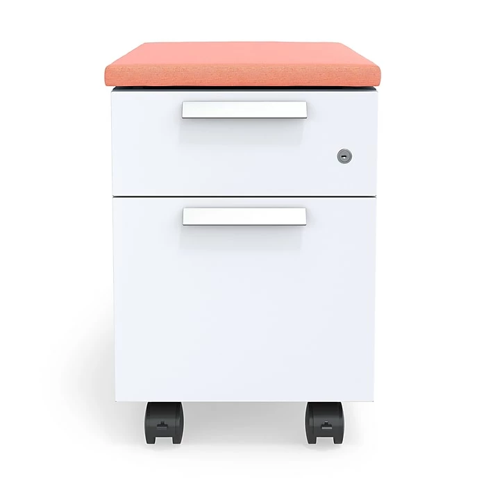 Union & Scale™ Lewis™ 2-Drawer Mobile Pedestal, Letter/Legal Size, Salmon (UN55952) 5 Union & Scale™ Lewis™ 2-Drawer Mobile Pedestal, Letter/Legal Size, Salmon (UN55952) - Image 3