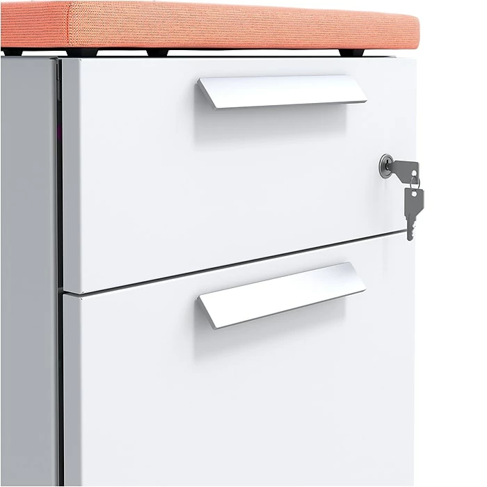 Union & Scale™ Lewis™ 2-Drawer Mobile Pedestal, Letter/Legal Size, Salmon (UN55952) 7 Union & Scale™ Lewis™ 2-Drawer Mobile Pedestal, Letter/Legal Size, Salmon (UN55952) - Image 5
