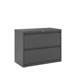 Staples 2-Drawer Lateral File Cabinet, Locking, Letter/Legal, Charcoal, 36"W (26821D)