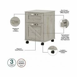 Kathy Ireland® Home By Bush Furniture 2-Drawer Vertical File Cabinet, Mobile, Letter/Legal, Cottage White, 17" 12 Kathy Ireland® Home By Bush Furniture 2-Drawer Vertical File Cabinet, Mobile, Letter/Legal, Cottage White, 17" -File Cabinets Shop unnamed file 2495