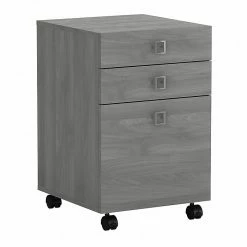Office By Kathy Ireland® Echo 3-Drawer Vertical File Cabinet, Mobile, Letter, Modern Gray, 16" (KI60401-03)