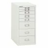Bisley® 8 Drawer Steel Desktop Multidrawer Cabinet, White