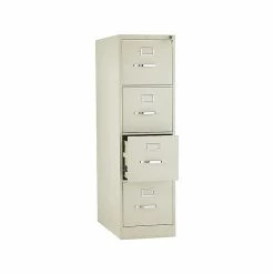 HON 310 Series 4-Drawer Vertical File Cabinet, Locking, Putty/Beige, Letter, 26.5"D (HON314PL) -File Cabinets Shop unnamed file 2537