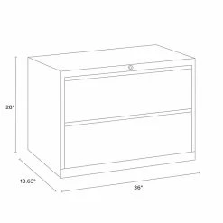 Staples 2-Drawer Lateral File Cabinet, Locking, Letter/Legal, Charcoal, 36"W (26821D) -File Cabinets Shop unnamed file 254