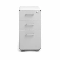 Poppin White + Light Gray Slim Stow 3-Drawer Vertical File Cabinet, Light Gray (104668) -File Cabinets Shop unnamed file 2541