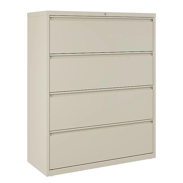 Staples Commercial 4 File Drawers Lateral File Cabinet, Locking, Putty/Beige, Letter/Legal, 42.13"W (20062D) 3 Staples Commercial 4 File Drawers Lateral File Cabinet, Locking, Putty/Beige, Letter/Legal, 42.13"W (20062D)
