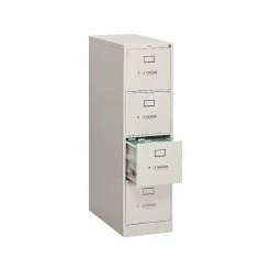 HON 310 Series 4-Drawer Vertical File Cabinet, Locking, Letter, Gray, 26.5"D (HON314PQ) -File Cabinets Shop unnamed file 2566