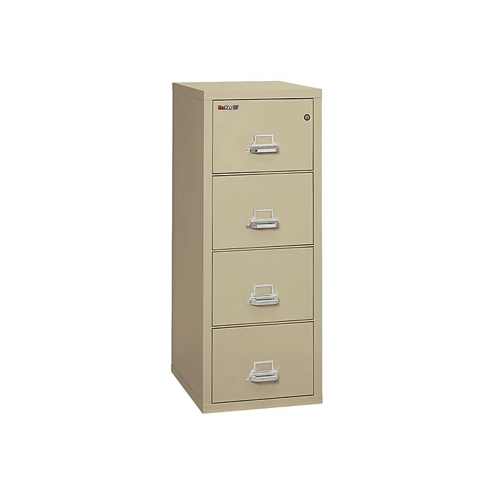 FireKing Classic 4-Drawer Vertical File Cabinet, Fire Resistant, Legal, Parchment, 25.06"D (4-2125-CPA) 3 FireKing Classic 4-Drawer Vertical File Cabinet, Fire Resistant, Legal, Parchment, 25.06"D (4-2125-CPA)