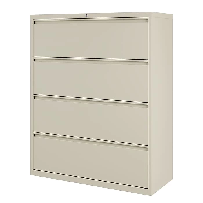 Staples Commercial 4 File Drawers Lateral File Cabinet, Locking, Putty/Beige, Letter/Legal, 42.13"W (20062D) 5 Staples Commercial 4 File Drawers Lateral File Cabinet, Locking, Putty/Beige, Letter/Legal, 42.13"W (20062D) - Image 3