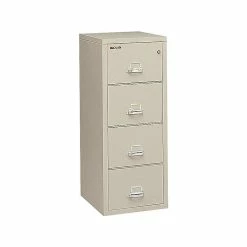 FireKing 2 Hour Rated 4-Drawer Vertical File Cabinet, Fire Resistant, Letter, Beige, 31.19"D (4-1956-2PA) -File Cabinets Shop unnamed file 2576