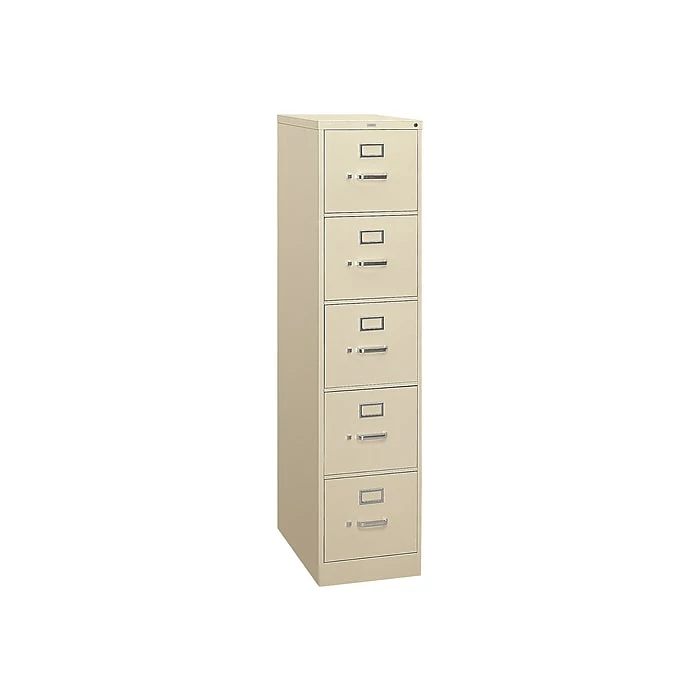 HON 310 Series 5-Drawer Vertical File Cabinet, Locking, Letter, Putty/Beige, 26.5"D (HON315PL) 3 HON 310 Series 5-Drawer Vertical File Cabinet, Locking, Letter, Putty/Beige, 26.5"D (HON315PL)
