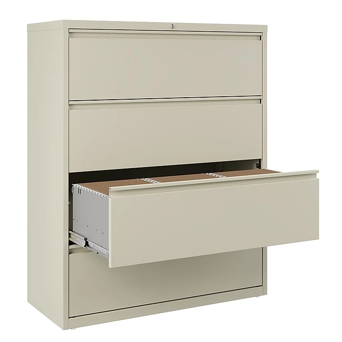 Staples Commercial 4 File Drawers Lateral File Cabinet, Locking, Putty/Beige, Letter/Legal, 42.13"W (20062D) 7 Staples Commercial 4 File Drawers Lateral File Cabinet, Locking, Putty/Beige, Letter/Legal, 42.13"W (20062D) - Image 5