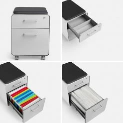 Poppin White + Light Gray Mini Stow 2-Drawer Vertical File Cabinet, Rolling, Light Gray (104732) -File Cabinets Shop unnamed file 2592