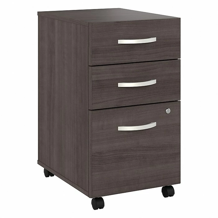 Bush Business Furniture Studio A 3-Drawer Mobile File Cabinet, Locking, Letter/Legal, Storm Gray, 20" (SDF216SGSU-Z) 3 Bush Business Furniture Studio A 3-Drawer Mobile File Cabinet, Locking, Letter/Legal, Storm Gray, 20" (SDF216SGSU-Z)