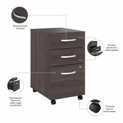 Bush Business Furniture Studio A 3-Drawer Mobile File Cabinet, Locking, Letter/Legal, Storm Gray, 20" (SDF216SGSU-Z) 12 Bush Business Furniture Studio A 3-Drawer Mobile File Cabinet, Locking, Letter/Legal, Storm Gray, 20" (SDF216SGSU-Z) -File Cabinets Shop unnamed file 2596